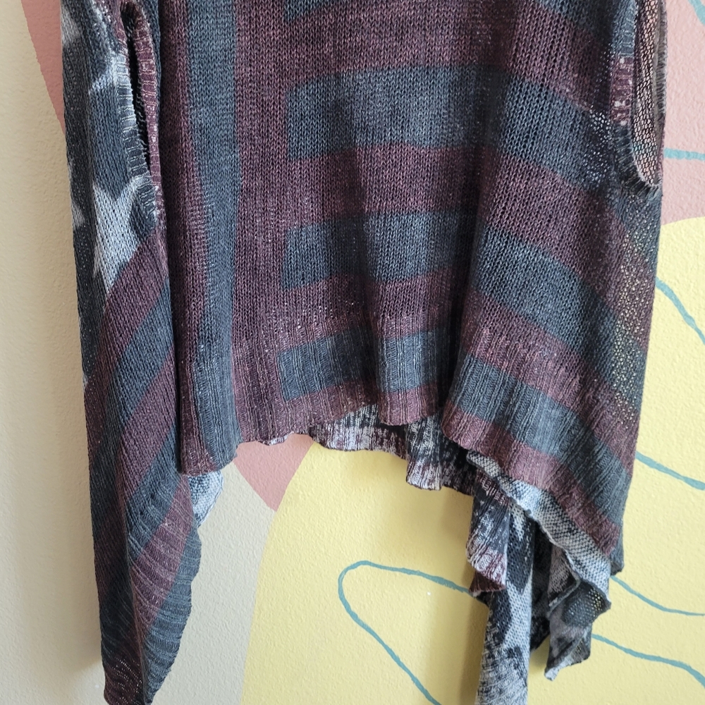 Super Rare Free People Broad Stripes and Bright Stars Poncho OS - Picture 7 of 12